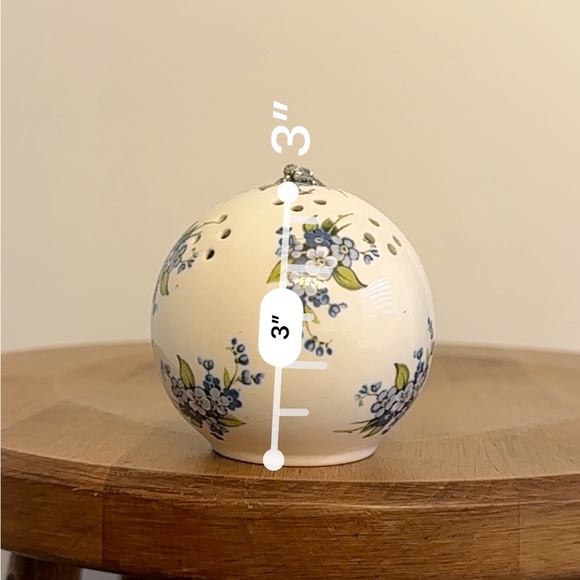 SOLD- Taylor of London Pomander Potpourri Ceramic Ball Floral Ornament England - Picture 8 of 10